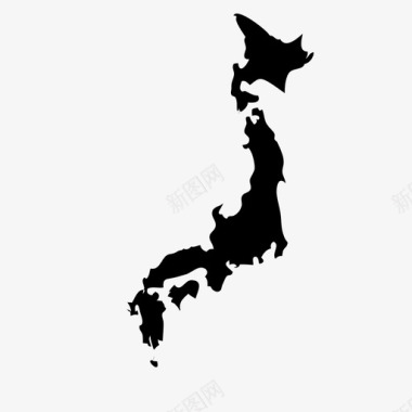 日本地图日本国家地理图标