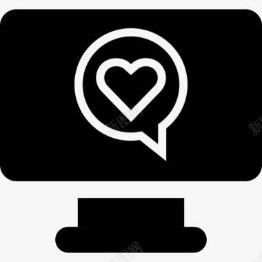 爱心标志在线信息语音信息图标