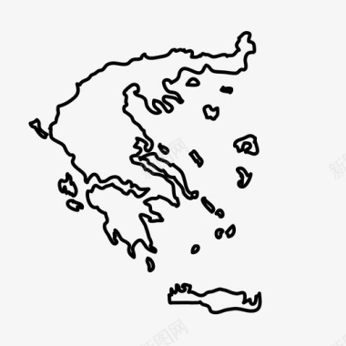 希腊国家地理图标