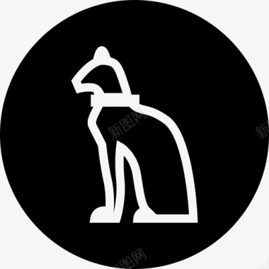跆拳道文化象形文字猫埃及文化图标