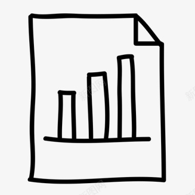 斜口条形图文档分析条形图图标