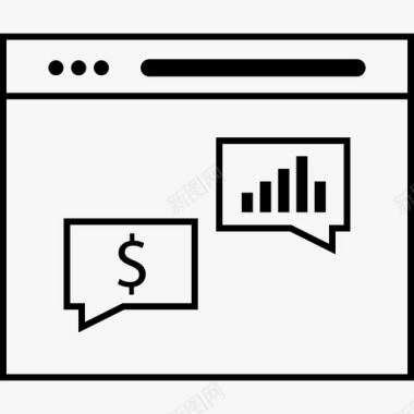 矢量互联网商务在线网页浏览器商务互联网图标