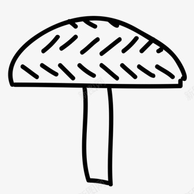 雨伞树手绘树叶图标