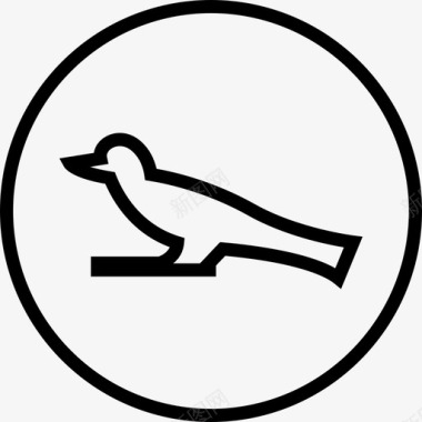象形文字鸟埃及文化图标