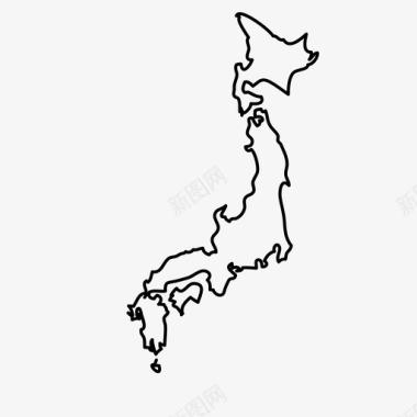 日本地图日本国家地理图标
