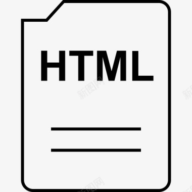 HTML代码html文档扩展名图标