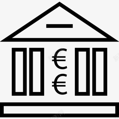 火焰欧元图标银行商业欧元图标