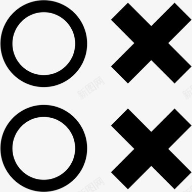 十字架抽象两个十字架抽象5加粗图标