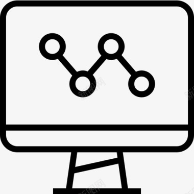 矢量监视器图标在线信息图形数据信息图形图标