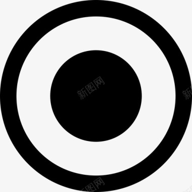 圆圈标志rec音频媒体图标