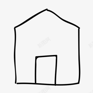 房子画手绘图标