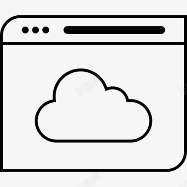 互联网商务海报云网页浏览器商务互联网图标