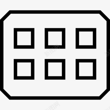 平衡木模型线框页面新建图标