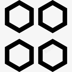 四个六边形四个六边形抽象3粗体高清图片