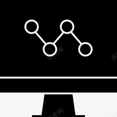 智能手机与信息图表线形图图表计算机图标