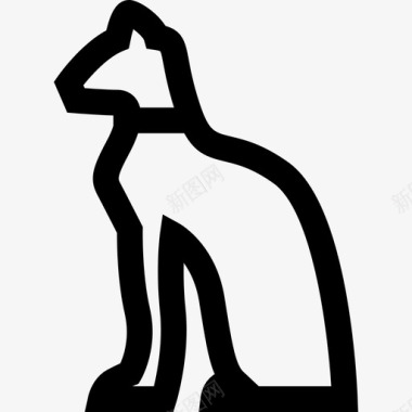 瓷文化猫符号哺乳动物图标