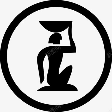 服务器埃及文化象形文字图标