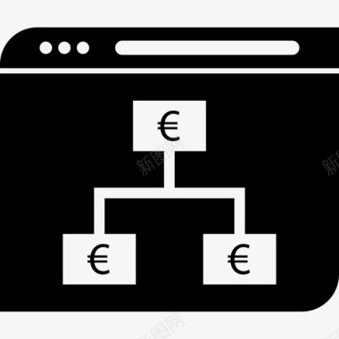 金钱网页浏览器商业互联网图标