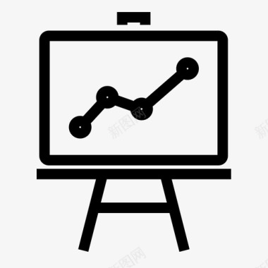 商务演示图形演示分析图板图标