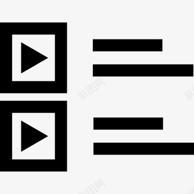 双11继续线框列表视图视频图标