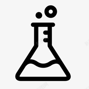 液体烧杯锥形瓶智能手机科学图标