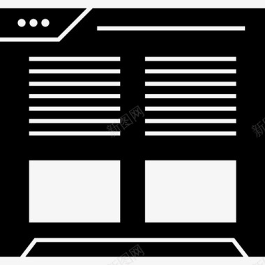 矢量线框素材网站布局浏览器网页图标