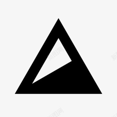 三角形一半阴影图标