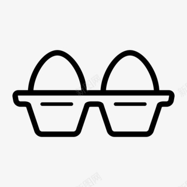 彩绘鸡蛋鸡蛋纸箱烹饪图标