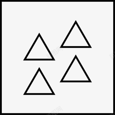 抽象三角形范围四倍图标