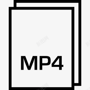 的剪辑mp4电影文件格式图标