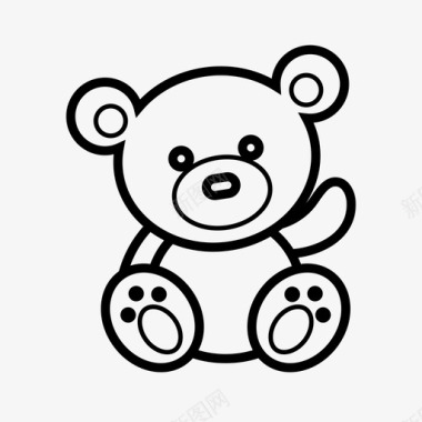 玩具熊模板下载泰迪熊毛茸茸的孩子图标