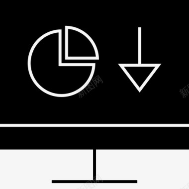 条形数据图饼图计算机数据图标