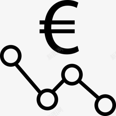 火焰欧元图标欧元分析平均商业图标