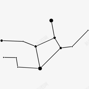 处女座手绘星座处女座星座恒星图标