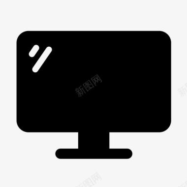 手绘计算机显示器计算机桌面图标