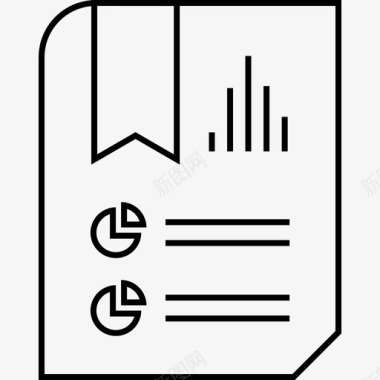 浅色屋顶背景业务报告分析文档图标