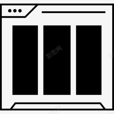 侧边栏布局图标ux线框布局网页图标