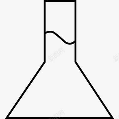 洋酒液体erlenmeyer烧瓶科学浇注图标