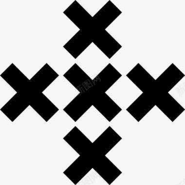 x抽象抽象7字形图标