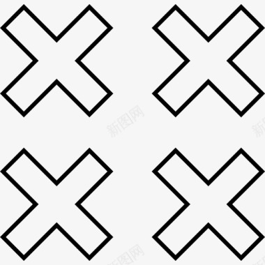 抽象十字架抽象4光图标