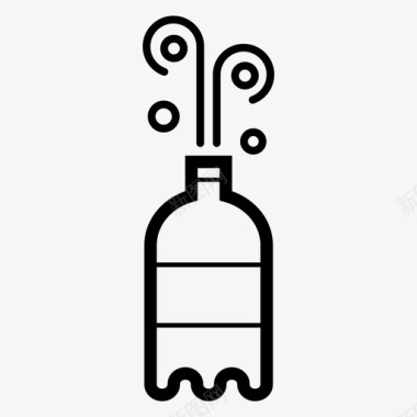 汽水瓶子泡泡图标