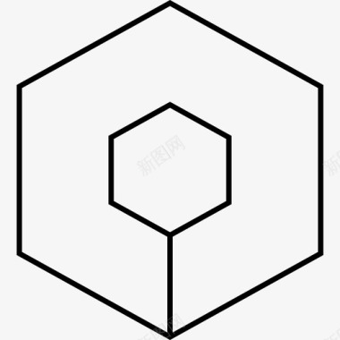 抽象六边形创意立方体图标