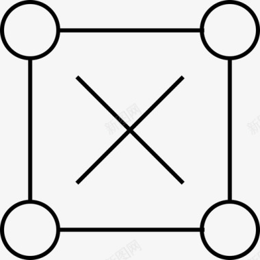 十字架抽象十字架形状不图标