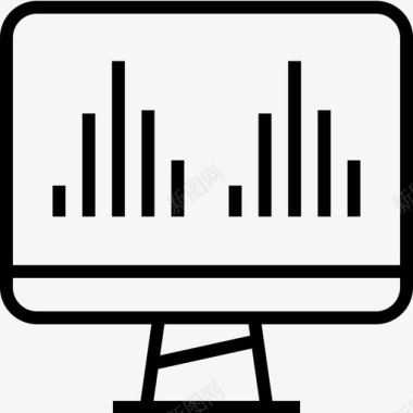矢量监视器图标在线信息图形数据信息图形图标