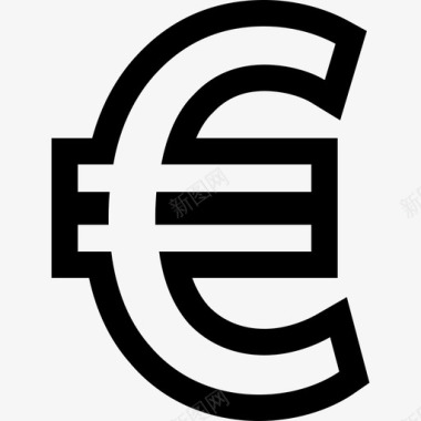 火焰欧元图标欧元银行货币图标
