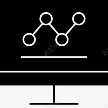 条形数据图线形图图表计算机图标