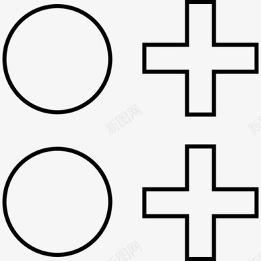 十字架抽象十字架形状不图标