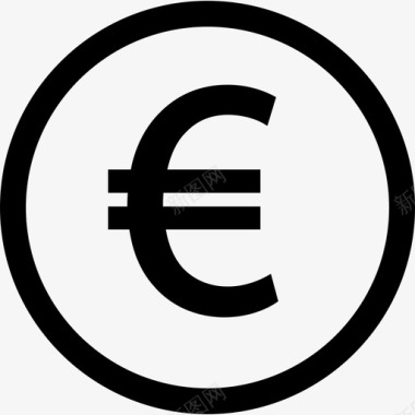 火焰欧元图标欧元银行货币图标