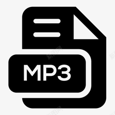 数字3mp3编码数字音频图标