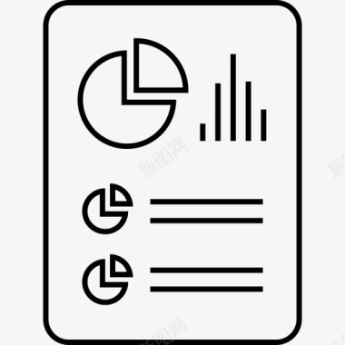 文件报表报表文档销售人员饼图图标